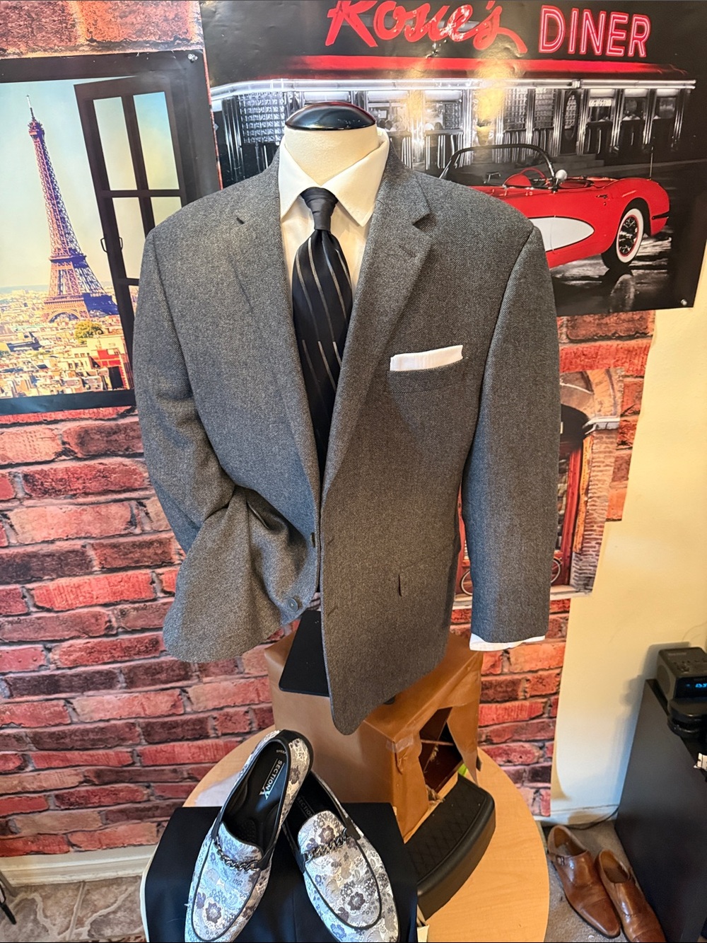 Lauren Ralph Lauren gray Herringbone Sport Coat - Picture 11 of 17